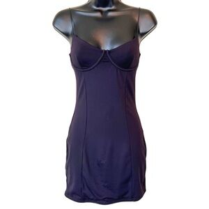 Meshki Misty Black Contour Mini Dress